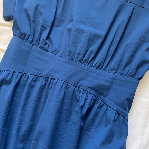 White House Black Market Royal Blue Peasant Midi Dress Size M - Picture 9 of 10